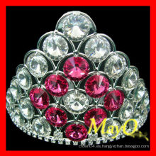 Pequeña tiara de la boda pequeña, tiara cristalina llena de la joyería, corona nupcial con el cristal color de rosa